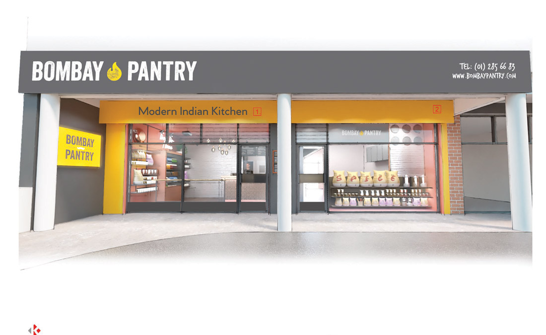 3D exterior render of Bombay Pantry