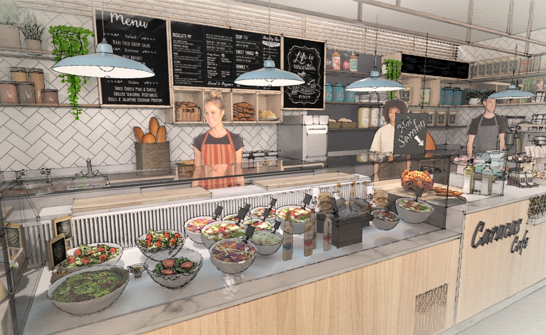 3D render of deli space Carcass restaurant