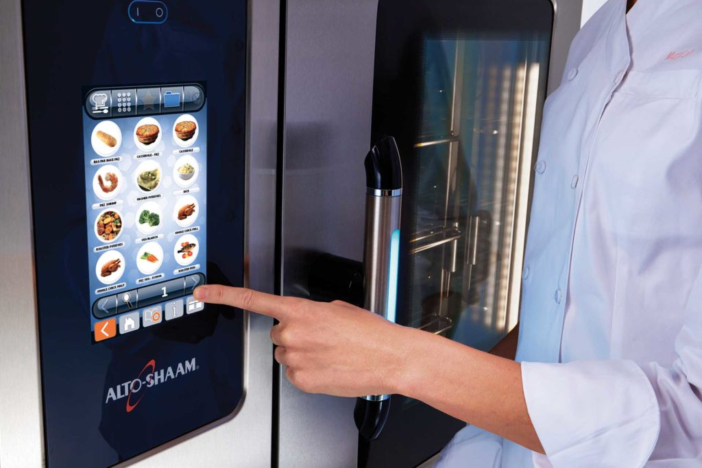 Touch screen and settings on Alto Shaam cooking equipments